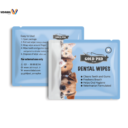 پد مرطوب ساشه ای مخصوص حیوانات خانگی گلدپد (مخصوص دندان)